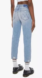 Mother Superior Jeans Womens Size 25 Blue Tomcat High Rise Straight Button Fly - Picture 1 of 10