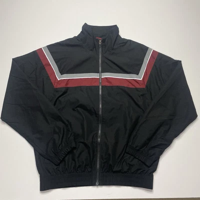 Chaqueta informal ligera Roundtree and Yorke M cremallera completa gris borgoña negra usada en excelente estado Foto 1 de 4