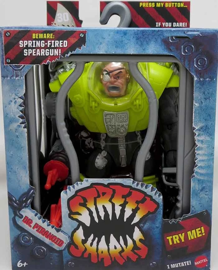 Street Sharks 30th Anniversary Dr. Piranoid Action Figure Mattel HYD62