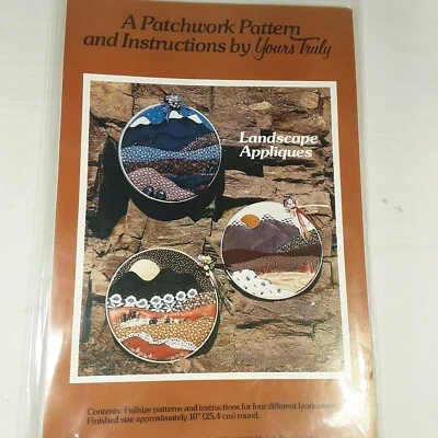 NIP Vintage 1980 Yours Truly Patchwork Pattern Landscape Appliques Sewing Crafts - Image 1 of 4