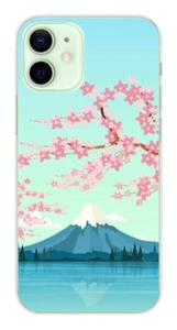 Coque en silicone imprimée compatible Apple iPhone 12 Mini Mont Fuji - Picture 1 of 3
