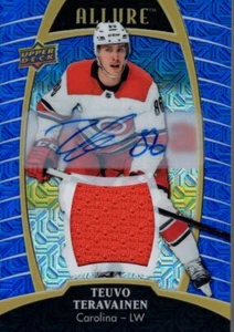 2019-20 Upper Deck Allure Jersey Auto Blue Line #22 Teuvo Teravainen Jersey /25 - Picture 1 of 2