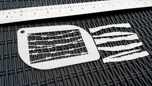 Barbed Wire Texture Pattern Airbrush Stencil Card Body Paint Vehicle Bike Army - Picture 1 of 1