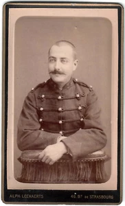 Cdv.Militaire.Soldat.58ème Régiment.Photo A.Leenaerts à Toulon.Tirage Argentique - Bild 1 von 2