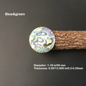 1PC Round Abalone Shell Pendant Natural Mother of Pearl Seashell Disc Charms DIY - Picture 1 of 10