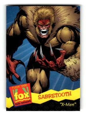 1995 Fox Kids Network X-Men Collectible Trading Card #107 Sabretooth - Image 1 of 4
