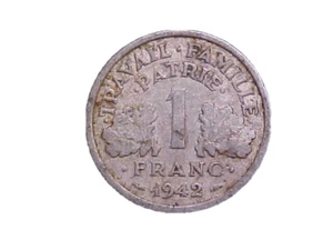 1942 France 1 Franc KM# 902 - Very Nice Circ Collector Coin! -c3177xux - Picture 1 of 2