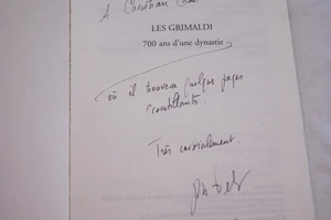 LES GRIMALDI 700 YEARS OF A MONACO DELORME DYNASTY SHIPPING EX. 1996 PRESS SERVICE - Picture 1 of 1