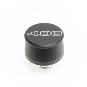 400 Logo Black Billet Aluminum Push In Breather Chevy Ford Mopar SBC - Foto 1 di 3