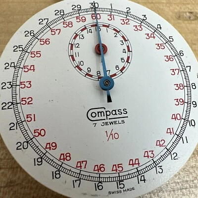 Cronómetro Compass Instrument & Optical Co 7j Hecho en Suiza Movimiento Tal F647 Foto 1 de 4