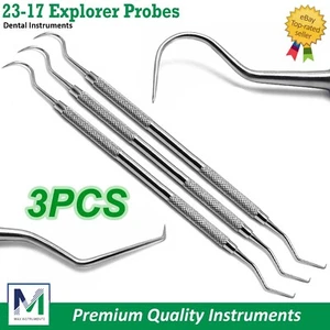 Instrumentos de diagnóstico premium de doble extremo Dental Explorer 23/17A - Imagen 1 de 6