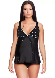 Z-13251-P-1011) OCTOPUS TANKINI INCINTA SET NERO BIANCO PUNTI EU TAGLIA 42 - Foto 1 di 2