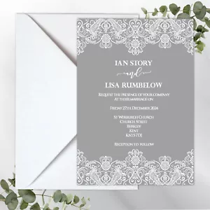 Wedding Invitation Invite Day Night RSVP Guest Info Gift Poem Save the Date 35 - Picture 1 of 10