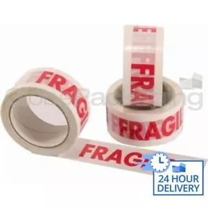 36 rotoli di nastro da imballaggio fragile a basso rumore 48 mm x 66 m 24 ore - Foto 1 di 4
