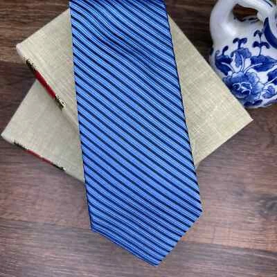 Corbata Chaps 100 % seda azul marino/azul Foto 1 de 3