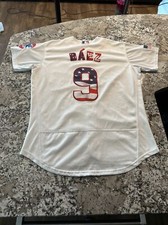 Nike MLB Authentic Sewn Chicago Cubs Javier Baez #9 USA Baseball Jersey Size 44