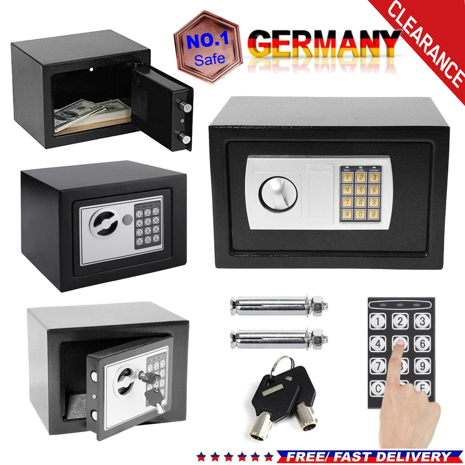 Mini Safe Tresor Feuerfest Möbeltresor Dokumententresor Geldschrank Wandtresor - Bild 1 von 4