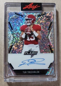 2020 Leaf Flash Tua Tagovailoa Auto RC Alabama Crimson Tide Autograph Dolphins - Picture 1 of 2