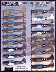 Furball Decals 1/48 DOUGLAS SBD DAUNTLESS Dive Bombers - Picture 1 of 8