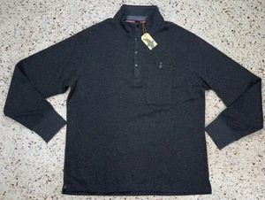 Relwen Men's Gray Wooly 1/4 Zip Mock Long Sleeve Sweater Size 2X - Picture 1 of 8