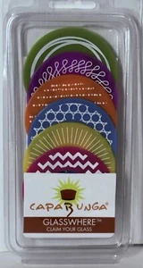Capabunga GlassWhere - Write-On Reusable Wine Glass Identifiers - 6 Pack - Picture 1 of 4