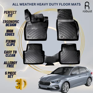 Floor Mats Liners For Skoda Scala 2023-2025 All Weather Heavy Duty 3D Car Rugs - Picture 1 of 9