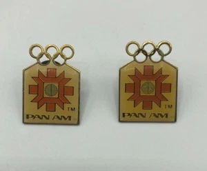 1984 Pan Am Air Lines XIV Winter Olympics Pins Sarajevo. Set of two. - Picture 1 of 3