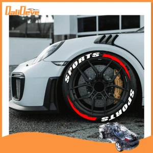 8 Sets SPORTS Tire Lettering Sticker 1.06'' 14''-22'' Permanent Tire Letters - Picture 1 of 7