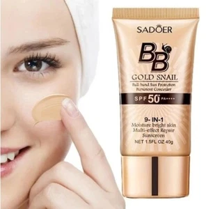 SADOER Gold Snail Sunscreen BB Cream 9 in 1 Brightening Skin SPF50 PA+++ 40g - Picture 1 of 24