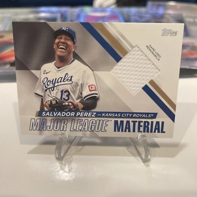 🇺🇸 2024 Topps Update SALVADOR PEREZ Major League Material Game Worn SP Royals - Image 1 of 4