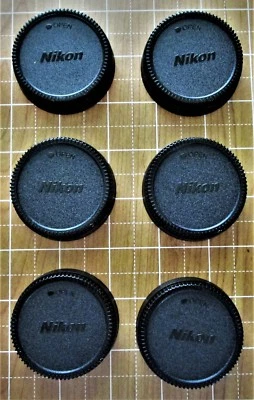 6 X Tapas de lentes traseras estilo Nikon para todas las lentes Nikon con montura F Rápido EE. UU. ¡Envío! Foto 1 de 4
