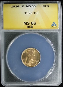 1926 LINCOLN CENT ANACS MS-66 RD (2431463) - Picture 1 of 4