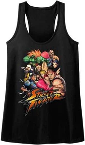 Street Fighter Video Game Group Collage Women's Tank Top T Shirt  - Picture 1 of 5