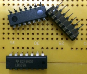 LM339N Quad Comparator Open Collector 1.3us 3V-28V Texas Instruments PDIP-14 - Picture 1 of 1