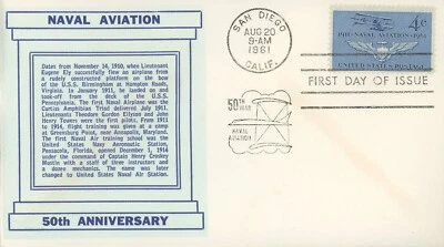 US 1185 FDC Naval Aviation 50th Anniversary Von Ohlen Foto 1 de 2