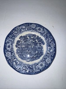Staffordshire Liberty Blue Monticello 5 7/8" Bread & Butter Plates Vtg Defect - Picture 1 of 10