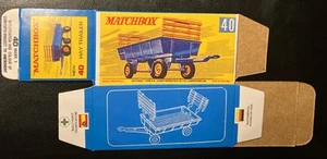 Matchbox Superfast #40 Hay Trailer ‘70-‘71 Type G Repro Box - Picture 1 of 2
