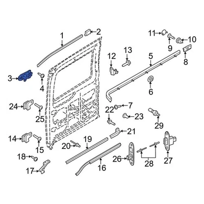 For Ford Transit-350 2015-2024 Ford LK4Z1525000B Right Lower Sliding Door Roller Foto 1 de 4