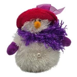 GANZ HERITAGE SNOWBELLE PLÜSCH SCHNEEMANN ORNAMENT ~ "THE RED HAT SOCIETY" ~ 5,5" - Bild 1 von 5