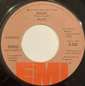 Pilot – Magic / Just Let Me Be – EMI - 3992 – 1974 45 RPM 7" Single - Picture 1 of 5