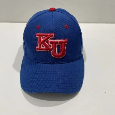 Kansas Jayhawks Gorra SnapBack Azul Rojo Universidad NCAA KU Baloncesto Niños Adolescentes Foto 1 de 4