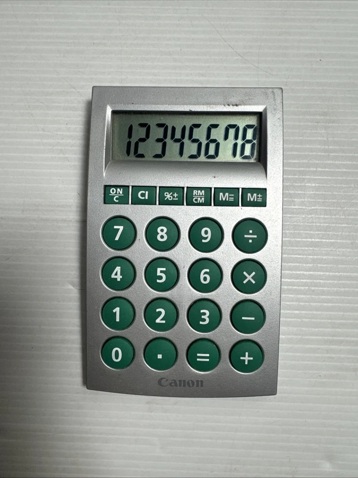 Canon LC-210L 8 Digit Small Handheld Pocket Calculator w/ Flip Cover - Image 1 of 2
