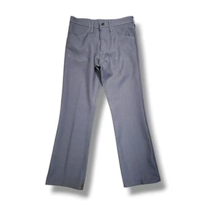 Vintage Wrangler Western Gray 100% Polyester Pants Men's 29x30 82GY - Picture 1 of 13