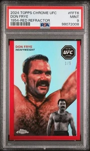 2024 Topps Chrome UFC Don Frye Red Refractor 1/5 Mint PSA 9 Rare Edition - Picture 1 of 5
