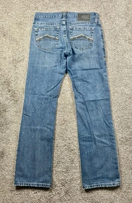 Pantalones de mezclilla Ariat M7 ajustados de pierna recta para hombre talla 30x32 azul lavado medio Foto 1 de 4