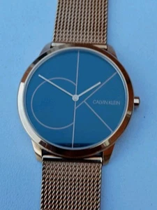 Calvin Klein Watch Swiss Made Rose Gold Steel Black Dial 40mm Case.Excellent Con - Picture 1 of 10