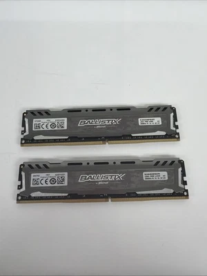 Crucial Ballistix Sport 8GB (2x4GB) DDR4 2600 Memory Kit RAM CL16 LOT (2) - Image 1 of 2