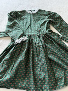 Vintage Handmade Heart Print Girl’s Size 8 Medium M Fall Girls Dress Outfit - Picture 1 of 3