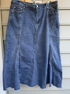Cato langer Jeansrock, ohne Schlitze, 35 Länge, Größe 16 - Bild 1 von 3