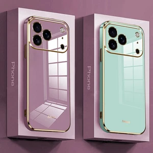 For iPhone 17 Pro Max Air 16 15+ 13 XS XR Shockproof Plating Soft TPU Case Cover - Picture 1 of 30